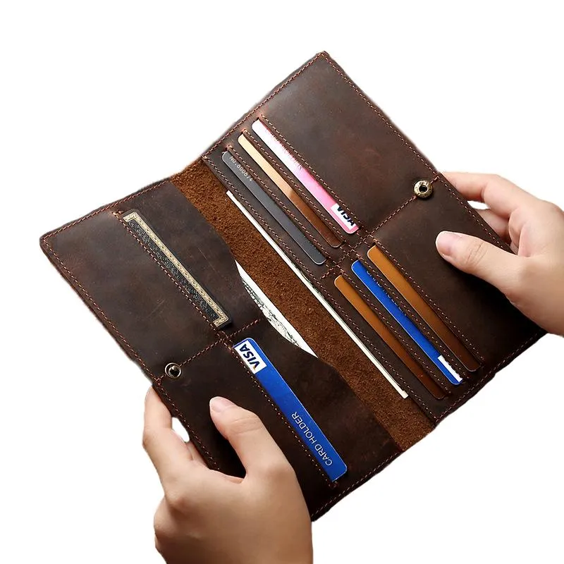 Men'S Vintage Leather Ultra-Thin Large-Capacity Wallet 38732949Y sold by Manly product image thumbnail 3