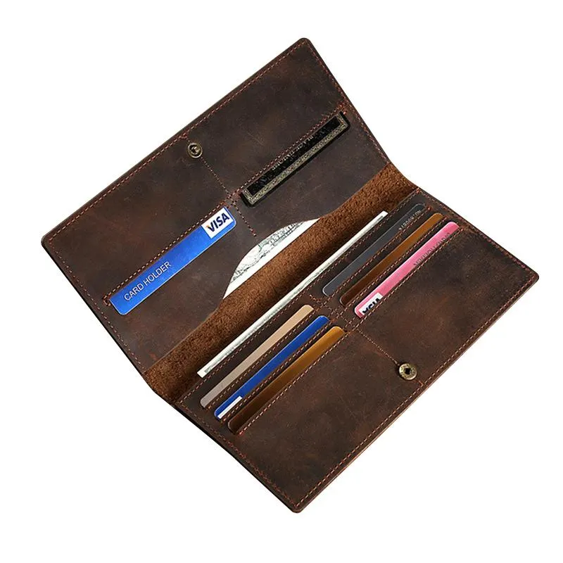 Men'S Vintage Leather Ultra-Thin Large-Capacity Wallet 38732949Y sold by Manly