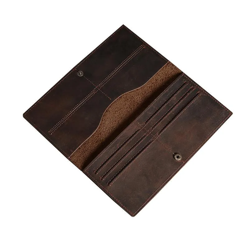 Men'S Vintage Leather Ultra-Thin Large-Capacity Wallet 38732949Y sold by Manly product image thumbnail 4