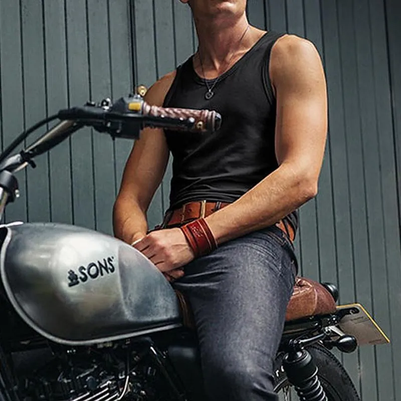 Men's Casual Sports Solid Color Crew Neck Tank Top 10041262Y sold by Manly product image thumbnail 4