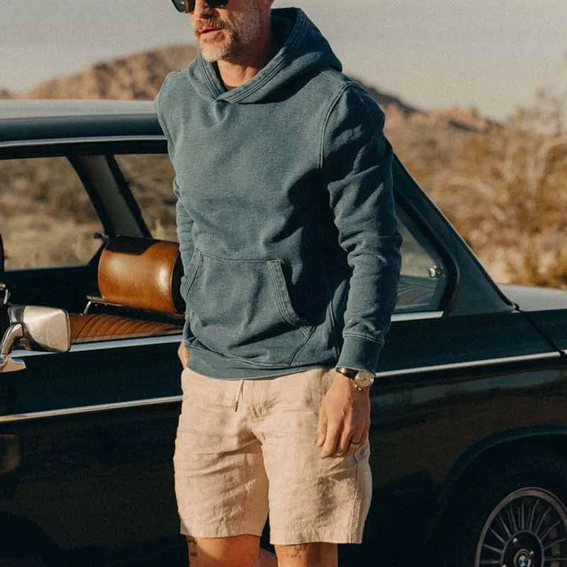 Men's Casual Solid Color Cotton Blended Loose Hoodie 59562446M sold by Manly product image thumbnail 2