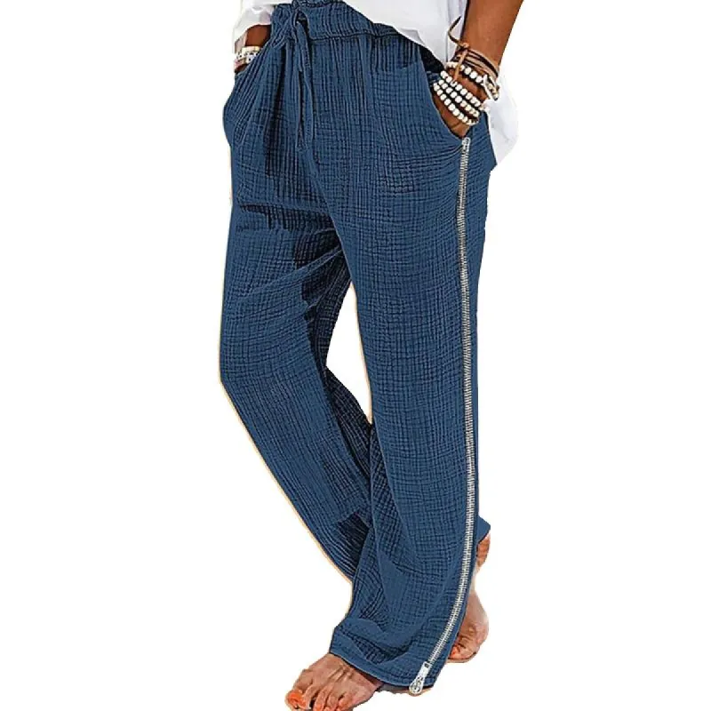 Men's Cotton Linen Beach Drawstring Elastic Waist Casual Pants 61033237X sold by Manly