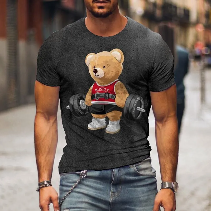 Men's Casual MUSCLE Teddy Bear Short Sleeve T-Shirt 06861809TO sold by Manly product image thumbnail 2