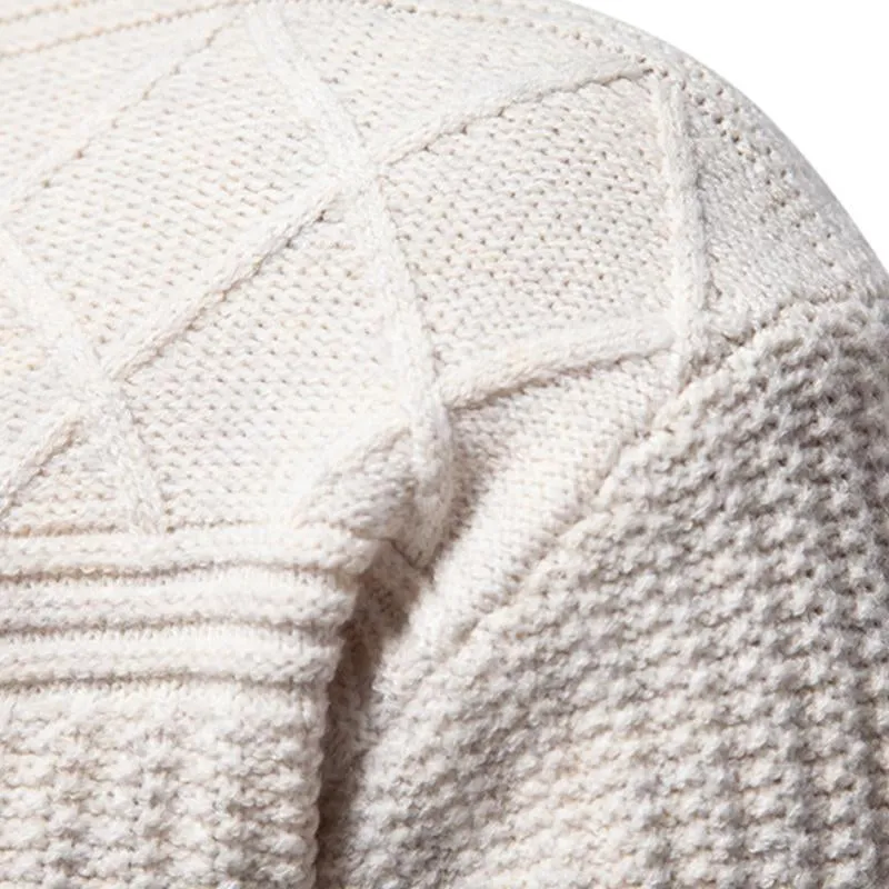 Men's Round Neck Pullover Solid Color Cable Sweater 45898708X sold by Manly product image thumbnail 5