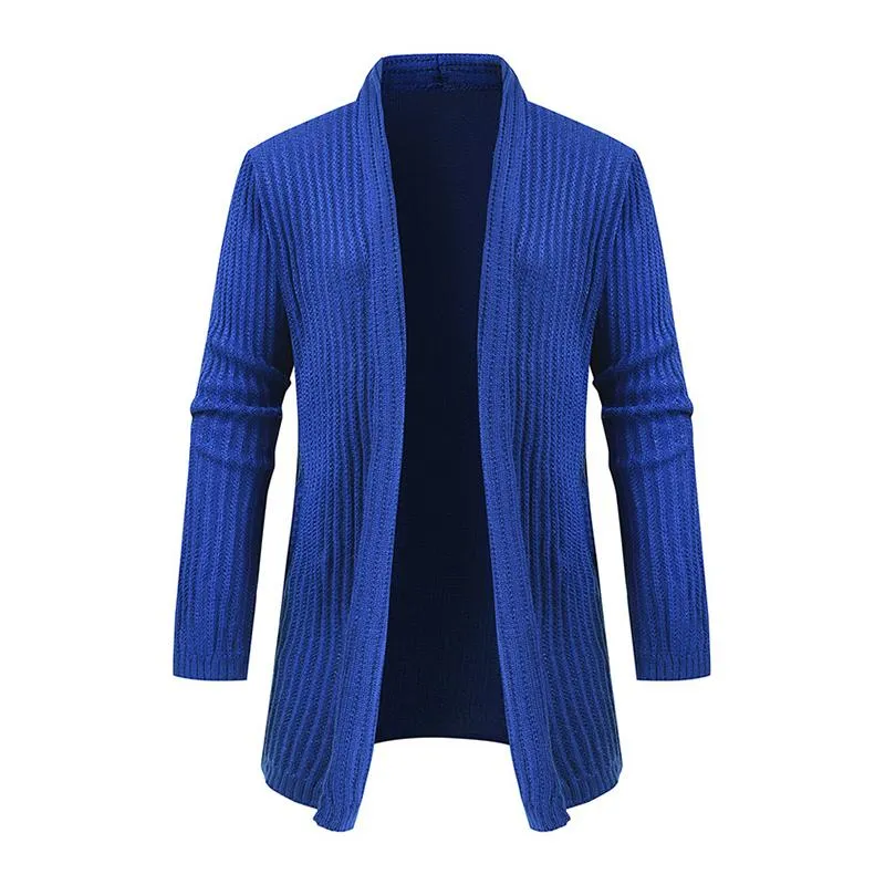 Men's Casual Solid Color Collarless Loose Long Sleeve Knitted Cardigan 66269596M sold by Manly product image thumbnail 2