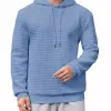 Men's Casual 3D Plaid Jacquard Loose Long-Sleeved Hoodie 00427778M sold by Manly
