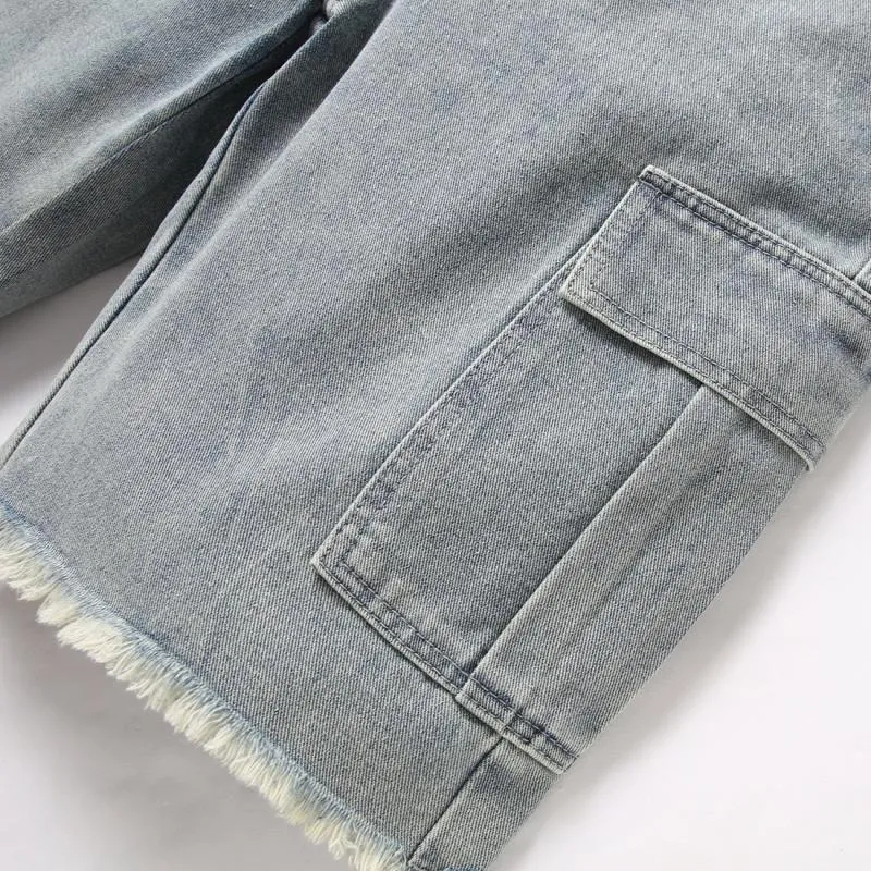 Men's Multi-Pocket Denim Cargo Shorts 77588698Y sold by Manly product image thumbnail 3