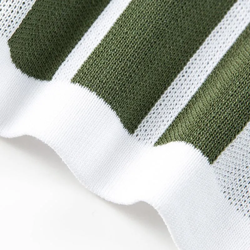 Men's Casual Striped Jacquard Knit Short Sleeve Polo Shirt 39101215M sold by Manly product image thumbnail 5
