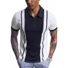 Men's Color Block Short Sleeve Polo Shirt 23634345Y sold by Manly