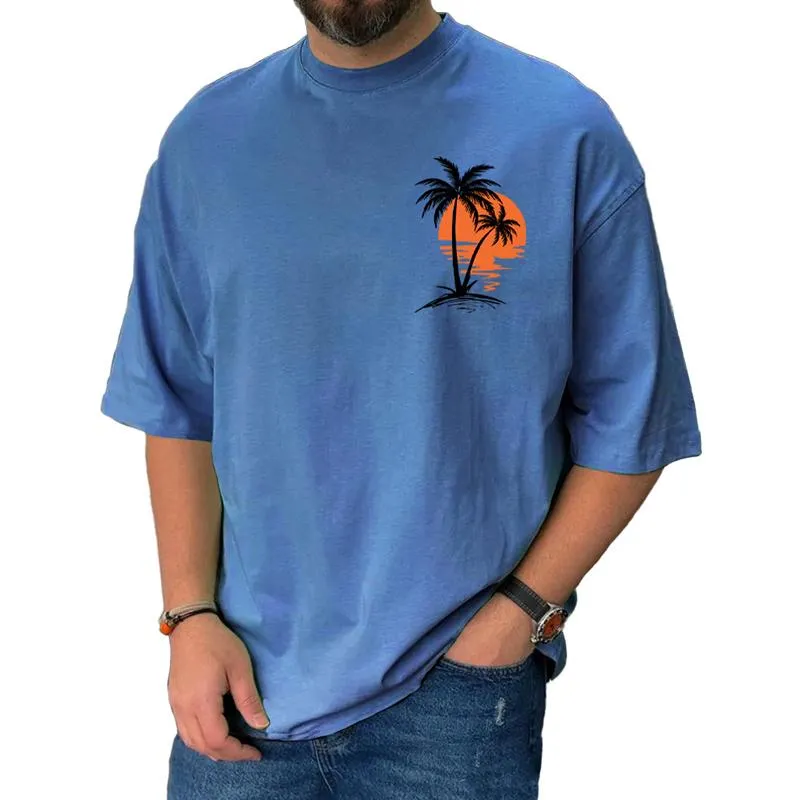 Men's Casual Versatile Loose Short-sleeved Round Neck T-shirt 90562741X sold by Manly product image thumbnail 3