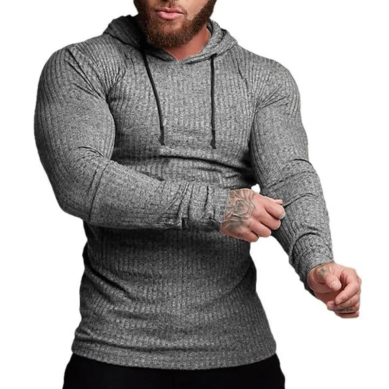 Men's Casual Solid Color Hooded Long Sleeve T-Shirt 53542652Y sold by Manly product image thumbnail 3