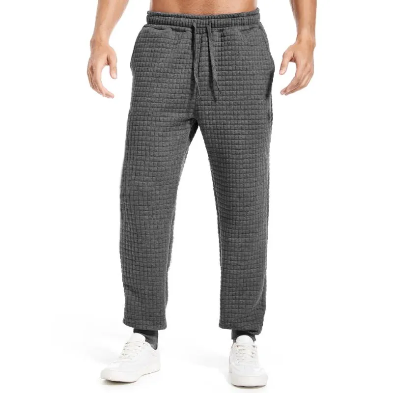 Men's Retro Casual Waffle Drawstring Trousers 12889072TO sold by Manly