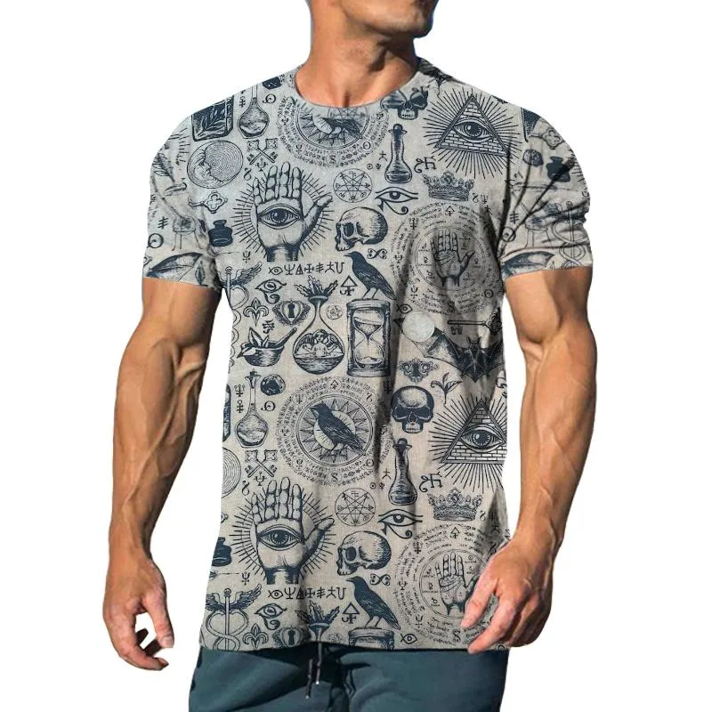Men's Retro Alchemist Crew Neck Short Sleeve T-Shirt 81069889TO sold by Manly