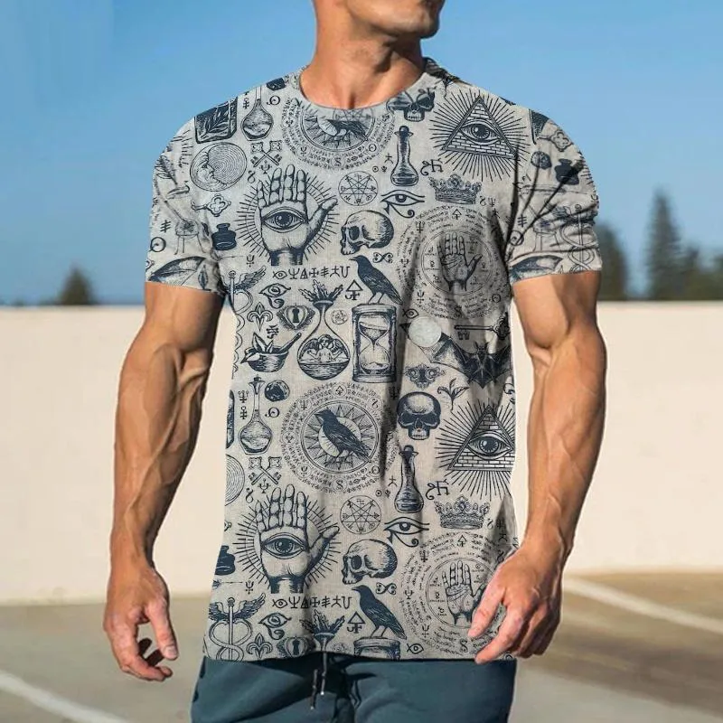 Men's Retro Alchemist Crew Neck Short Sleeve T-Shirt 81069889TO sold by Manly product image thumbnail 2