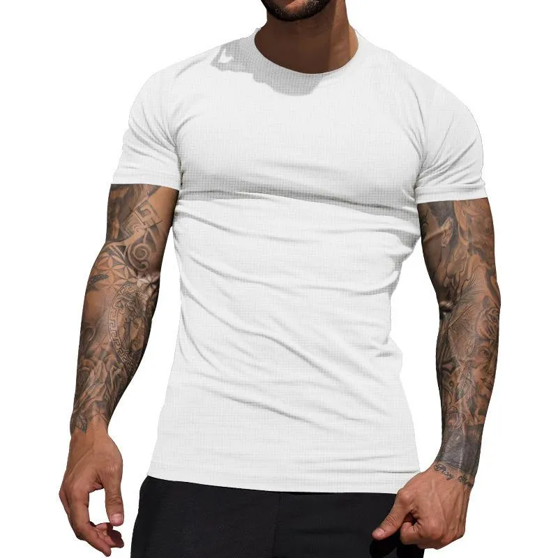 Men's All-match Solid Color Round Neck Short-sleeved T-shirt 61993478X sold by Manly product image thumbnail 4