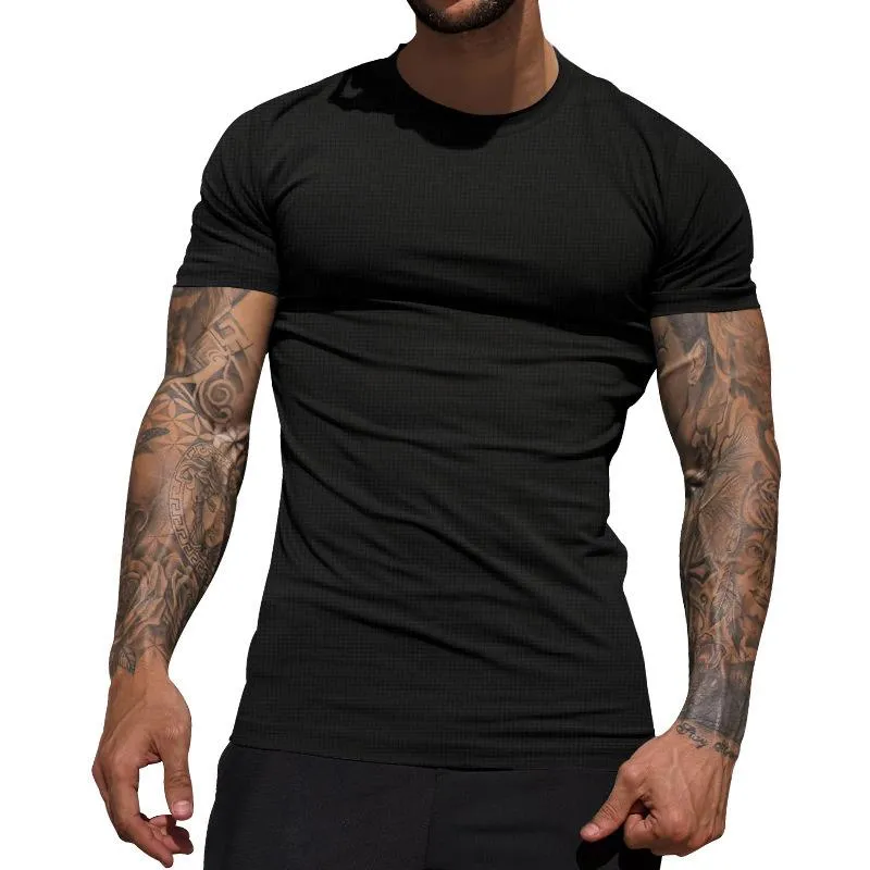 Men's All-match Solid Color Round Neck Short-sleeved T-shirt 61993478X sold by Manly product image thumbnail 2