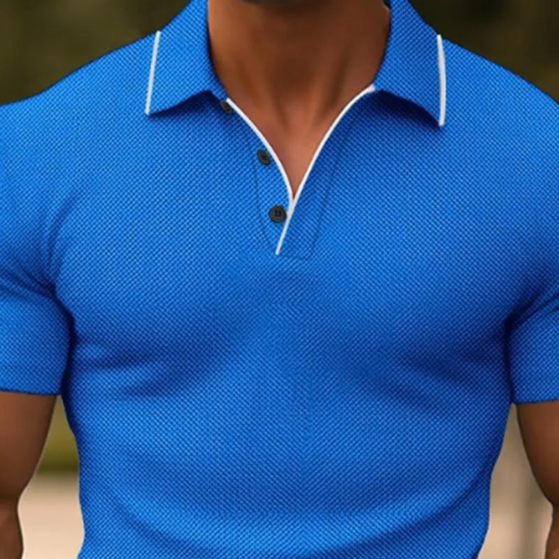 Men's Solid Color Lapel Short-Sleeved Polo Shirt 85775039Y sold by Manly product image thumbnail 2