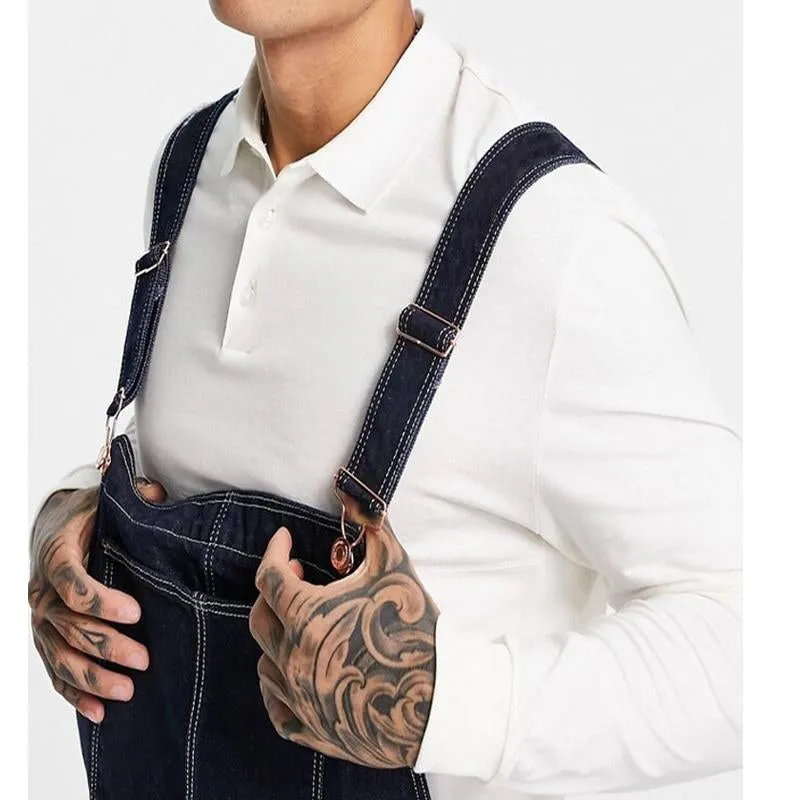 Men's Casual Loose Denim Overalls 48975150Y sold by Manly product image thumbnail 3