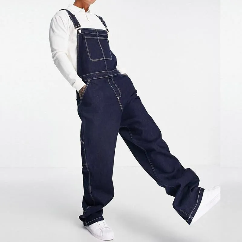 Men's Casual Loose Denim Overalls 48975150Y sold by Manly product image thumbnail 2