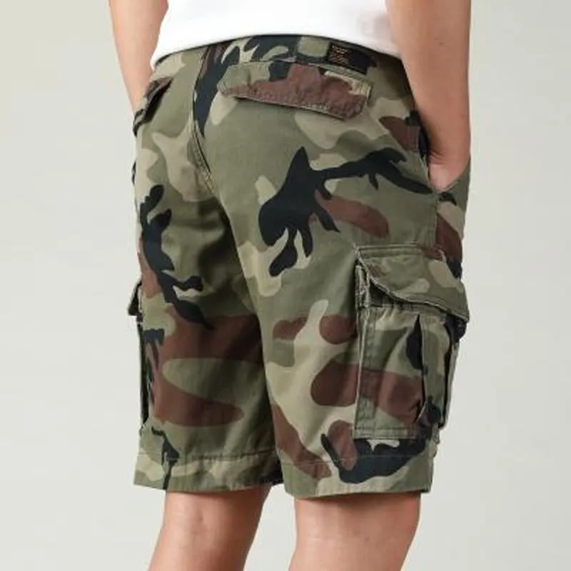 Men's Retro Outdoor Camouflage Cotton Multi-Pocket Cargo Shorts 42297089M sold by Manly product image thumbnail 5