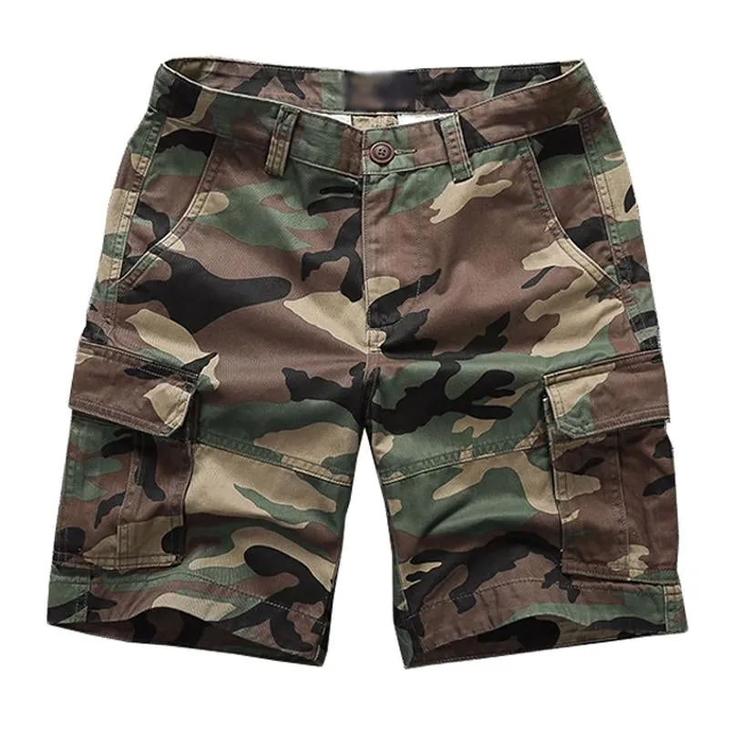 Men's Retro Outdoor Camouflage Cotton Multi-Pocket Cargo Shorts 42297089M sold by Manly product image thumbnail 2