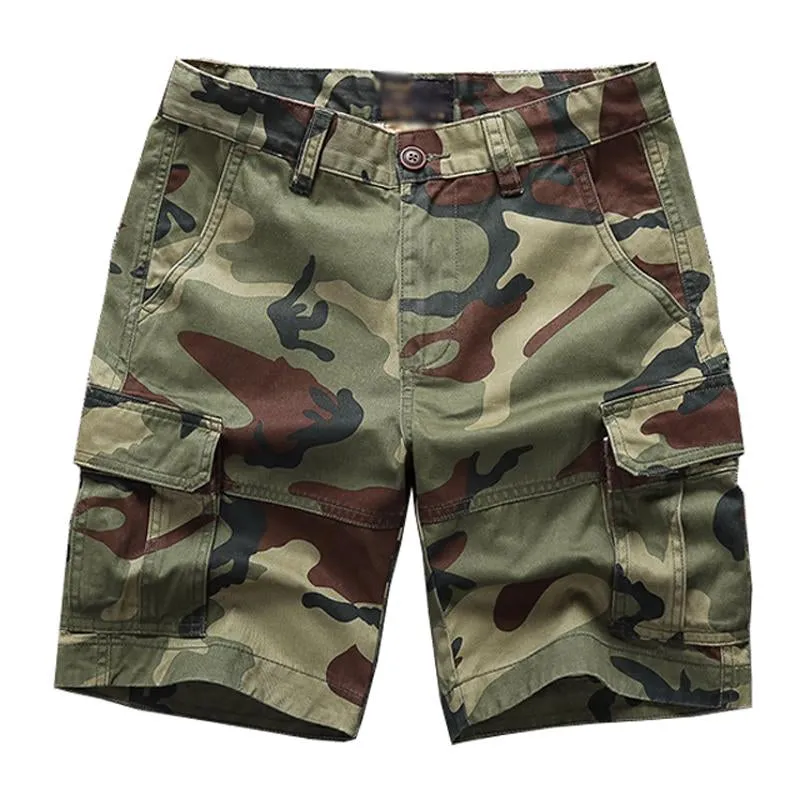 Men's Retro Outdoor Camouflage Cotton Multi-Pocket Cargo Shorts 42297089M sold by Manly product image thumbnail 4