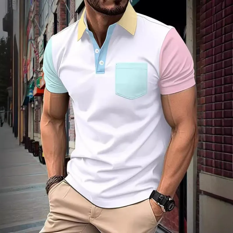 Men's Casual Contrast Lapel Short Sleeve Polo Shirt 53052178M sold by Manly product image thumbnail 2