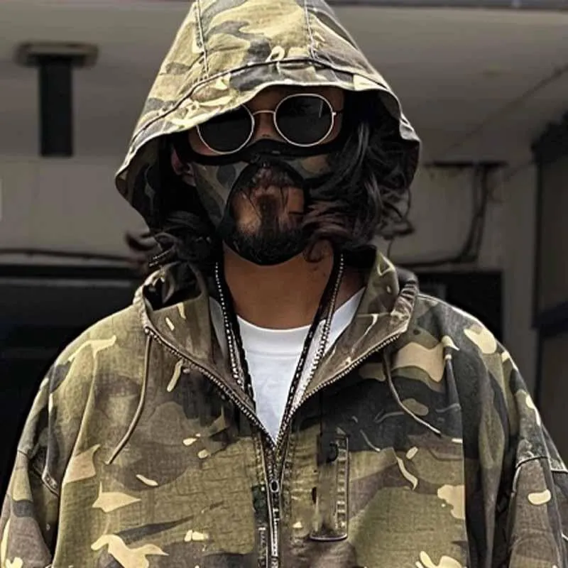 Men's Camouflage Washed Vintage Zip Cargo Hooded Jacket 10496694X sold by Manly product image thumbnail 3