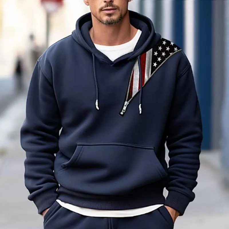 Men's Casual Flag Print Hoodie 33250049Y sold by Manly product image thumbnail 2