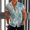 Men's Retro Palace Style Chain Lapel Short-sleeved Shirt 81858161TO sold by Manly