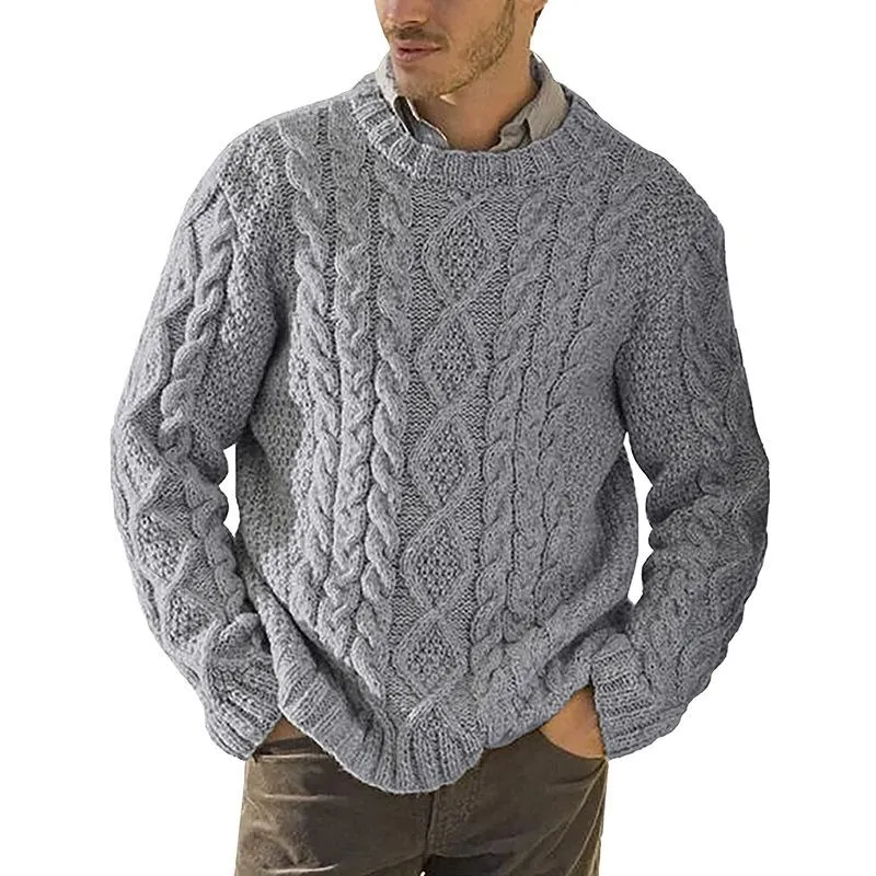 Men's Round Neck Long Sleeve Pullover Sweater 64925544M sold by Manly