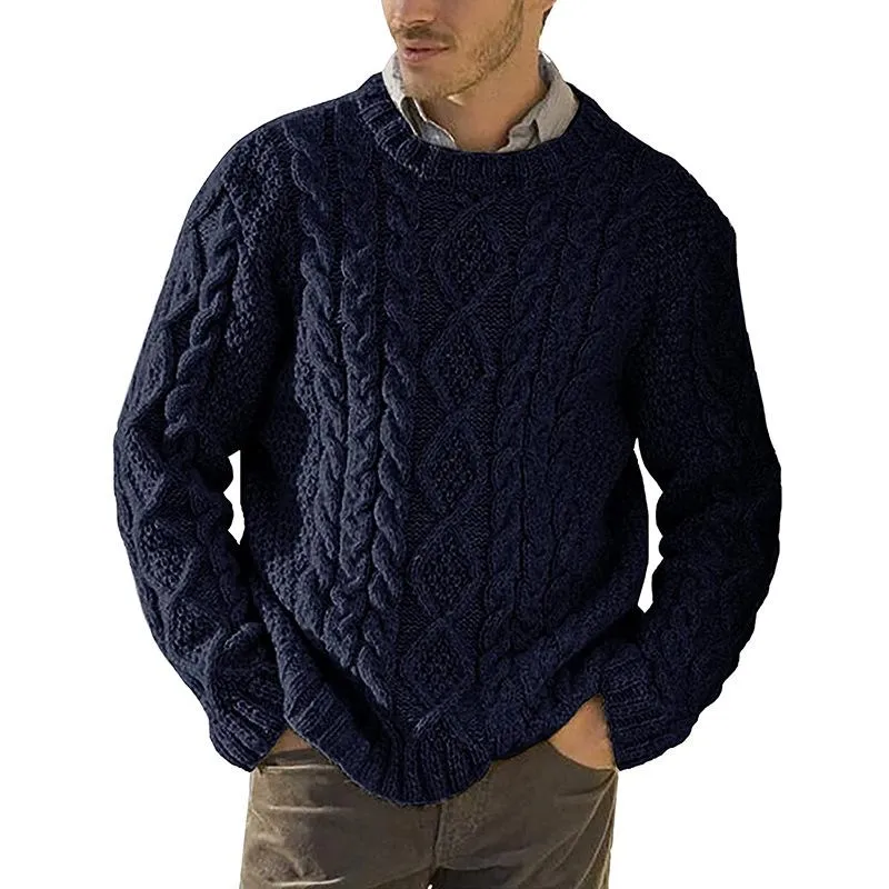 Men's Round Neck Long Sleeve Pullover Sweater 64925544M sold by Manly product image thumbnail 5
