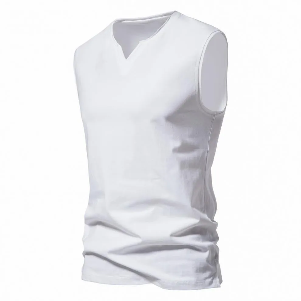 Men's Solid V Neck Tank Top 41491135Z sold by Manly product image thumbnail 5