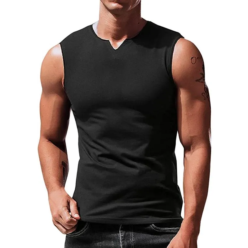 Men's Solid V Neck Tank Top 41491135Z sold by Manly