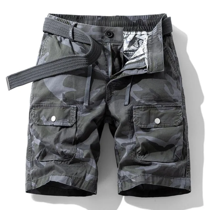 Men's Casual Outdoor Camo Cotton Multi-pocket Cargo Shorts (Belt Excluded) 92928128M sold by Manly