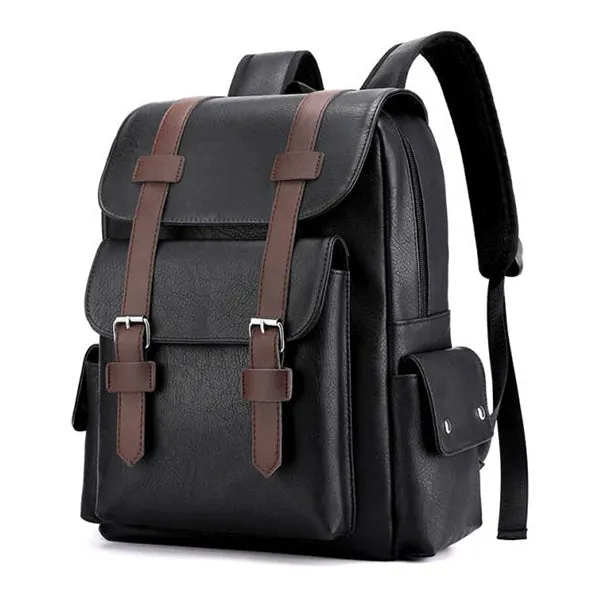 VINTAGE FASHION LEATHER MULTI POCKET BACKPACK 16219572W sold by Manly product image thumbnail 4