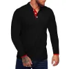 Men's Casual Cotton Blended Lapel Slim Fit Long Sleeve Polo Shirt 67263647M sold by Manly