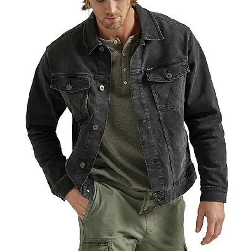 Men's Vintage Solid Denim Washed Jacket 07901632X sold by Manly