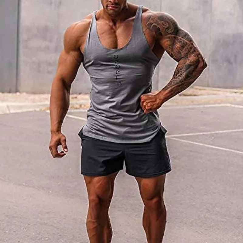 Men's Solid Color Sports Vest Shorts Two-piece Set 13712554X sold by Manly product image thumbnail 3