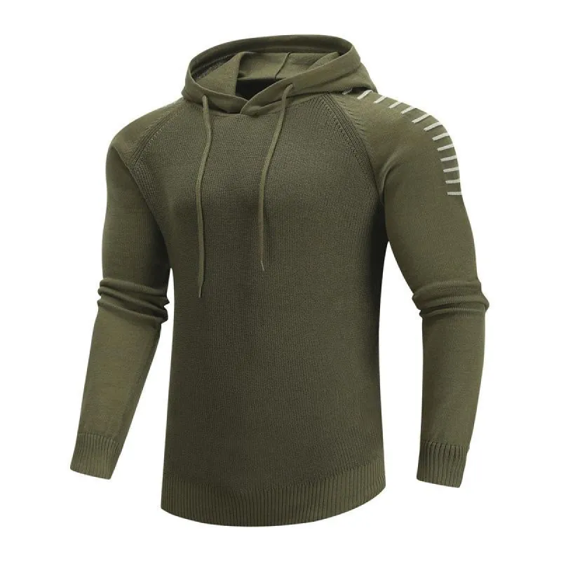 Men's Casual Solid Color Hooded Sweater 86345077Y sold by Manly