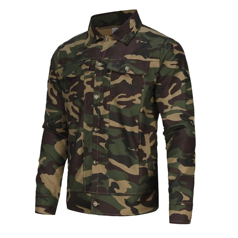 Men's Camouflage Wear-resistant Outdoor Lapel Jacket 25403093X sold by Manly product image thumbnail 2