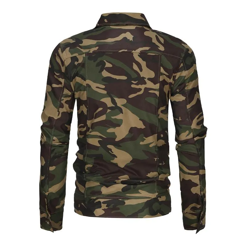 Men's Camouflage Wear-resistant Outdoor Lapel Jacket 25403093X sold by Manly product image thumbnail 3