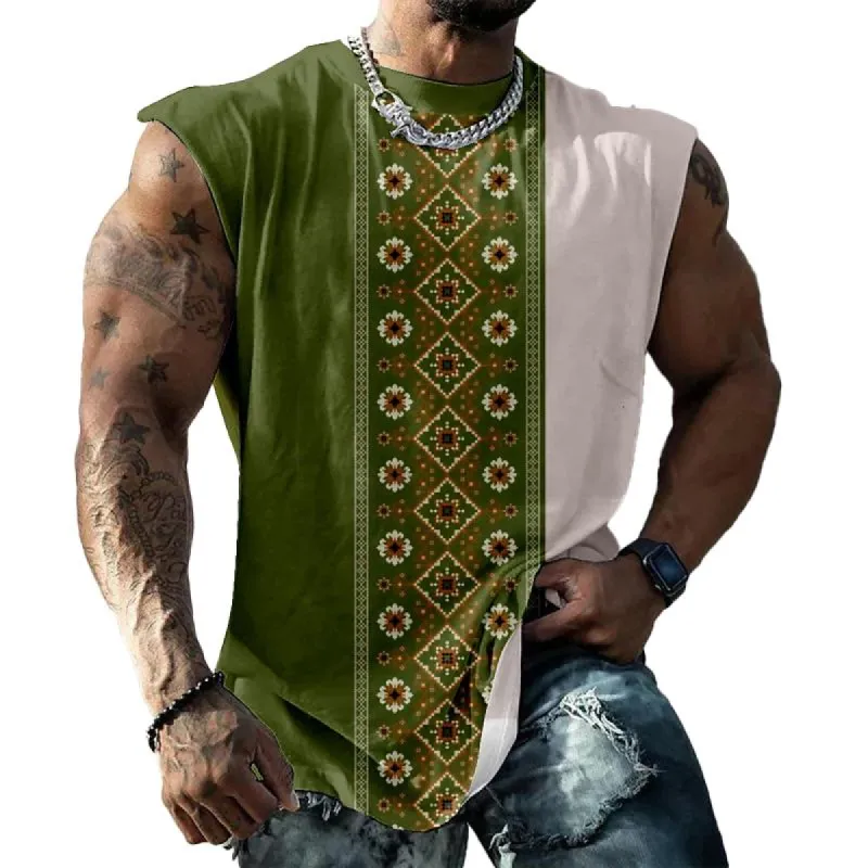 Men's Independence Day Printed Tank Top 34302233X made by Manly