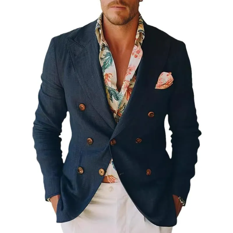 Men's Double Breasted Striped Blazer 63048627X sold by Manly
