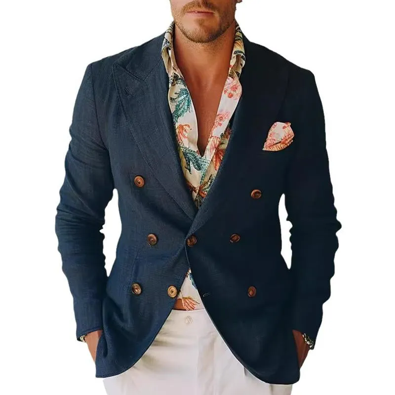 Men's Double Breasted Striped Blazer 63048627X sold by Manly