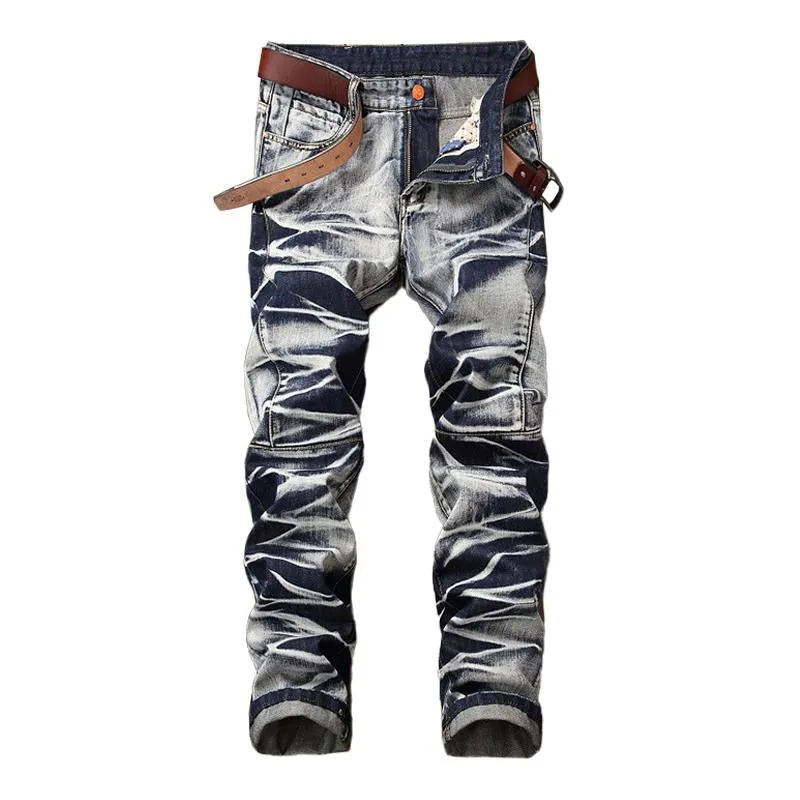 Men's Vintage Hand-Painted Slim Straight Jeans 86034713M sold by Manly product image thumbnail 4