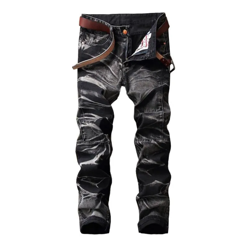 Men's Vintage Hand-Painted Slim Straight Jeans 86034713M sold by Manly product image thumbnail 2