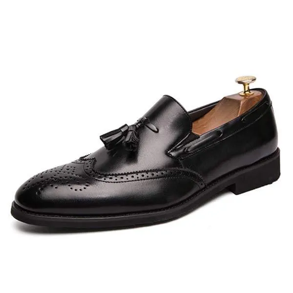 MEN'S SLIP-ON FRINGED LEATHER SHOES 68890437 sold by Manly product image thumbnail 3