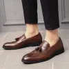 MEN'S SLIP-ON FRINGED LEATHER SHOES 68890437 sold by Manly