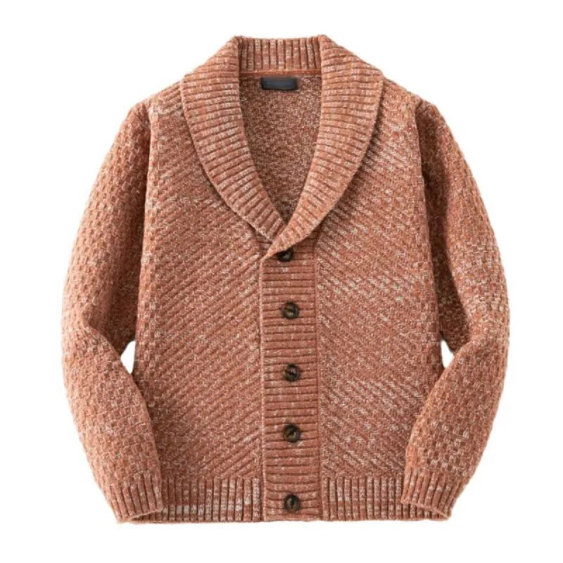 Men's Vintage Thick Lapel Single Breasted Knitted Cardigan 03719200M sold by Manly
